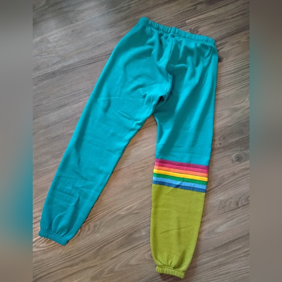 Aviator Nation Womens Stripe Rainbow Sweatpants/joggers - Picture 6 of 6